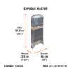 103144 - Escalera tubular, plegable, 4 peldaños, Truper
