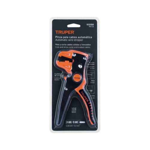 103158 - Pinza 7" pela cables automática, 24 a 10 AWG, TRUPER