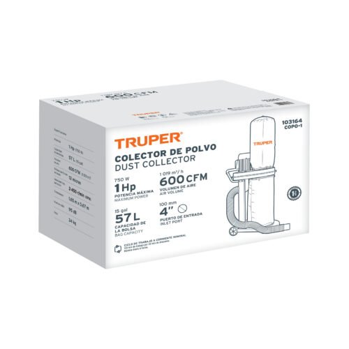 103164 - Colector de polvo 1 HP, Truper