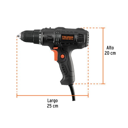 103170 - Taladro atornillador 3/8", 400W, TRUPER INDUSTRIAL
