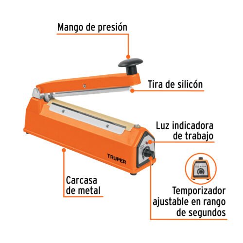 103189 - Selladora térmica 20 cm, 300 W, Truper