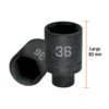 103194 - Dado largo impacto de 36 mm, 6 puntas, cuadro 1/2", Truper