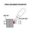 103230 - Fijador de roscas, permanente, 10 ml, rojo, TRUPER