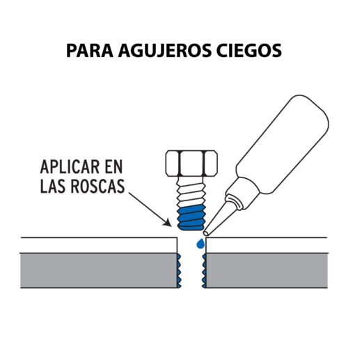 103231 - Fijador de roscas, removible, 10 ml, azul, TRUPER