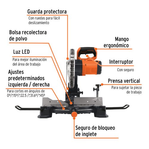 103236.1 103236 - Sierra de inglete 10", 1900W compuesta, TRUPER