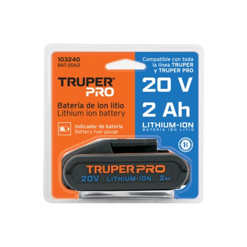 103240 - Batería ion litio, 20V, 2 Ah, TRUPER PRO