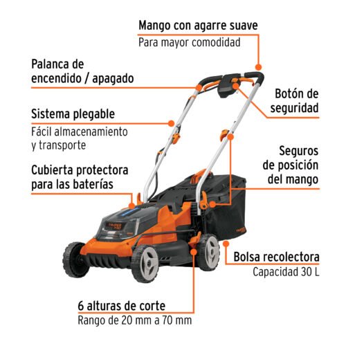 103245 - Podadora inalámbrica 40V, 2 baterías 4Ah, 1 carg.dual, PRO