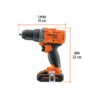 103249.2 103249 - Taladro 1/2", 20V, 1 batería 2Ah, TRUPER PRO