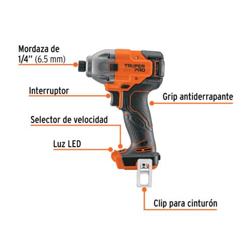 103254 - Destornillador de impacto 1/4", 20V, sin accesorios, PRO