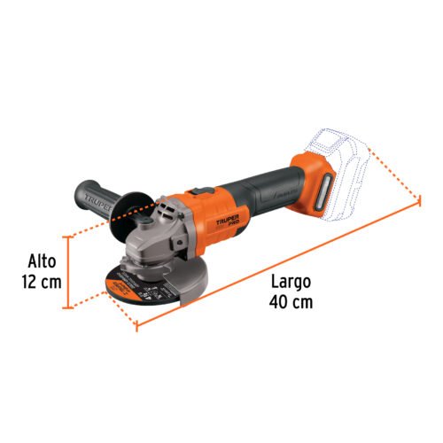 103255.2 103255 - Esmeriladora 4-1/2", 20V, sin accesorios, TRUPER PRO