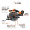103256 - Sierra circular 6-1/2", 20V, 1 batería 4Ah, TRUPER PRO