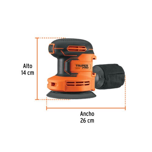 103261 - Lijadora roto-orbital 5", 20V, sin accesorios, TRUPER PRO
