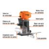 103262 - Router (Rebajadora) 1/4", sin accesorios, TRUPER PRO