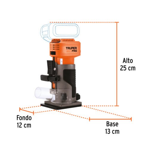 103262 - Router (Rebajadora) 1/4", sin accesorios, TRUPER PRO