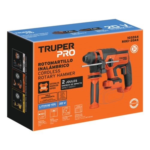 103264 - Rotomartillo SDS Plus 20V, 2 J, sin accesorios, TRUPER PRO