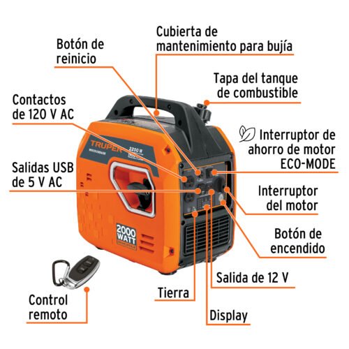 103279.1 103279 - Generador silencioso inverter 2.2kW, 80 cc, enc. electrónico