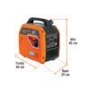 103279.2 103279 - Generador silencioso inverter 2.2kW, 80 cc, enc. electrónico