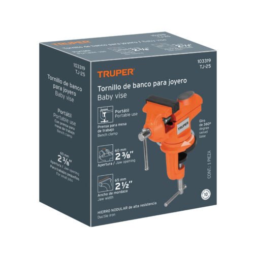 103319 - Tornillo de banco 2.5" para joyero, Truper