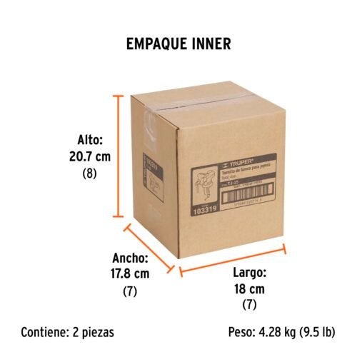 103319 - Tornillo de banco 2.5" para joyero, Truper