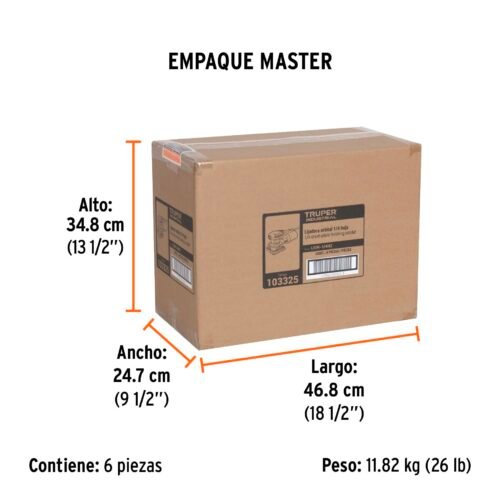 103325 - Lijadora orbital 1/4 hoja, 300W, TRUPER INDUSTRIAL