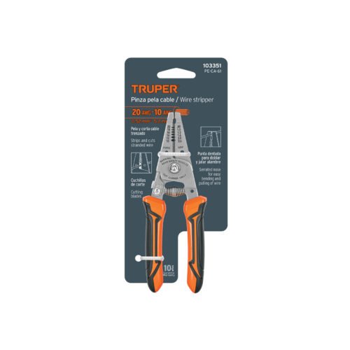 103351 - Pinza 6" pela cables, 20 a 10 AWG, TRUPER
