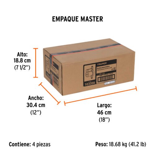 103356.5 103356 - Bomba presurizadora 1/3 HP, TRUPER