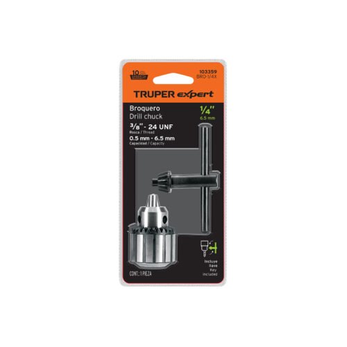 103359.2 103359 - Broquero 1/4" con llave, cuerpo estriado, TRUPER EXPERT