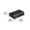 103377 - Combo cargador dual con 2 baterías de 2Ah, 20V, TRUPER PRO