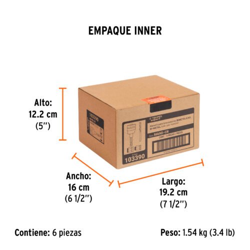 103390 - Mandril de cambio rápido con adaptadores y broca, Truper