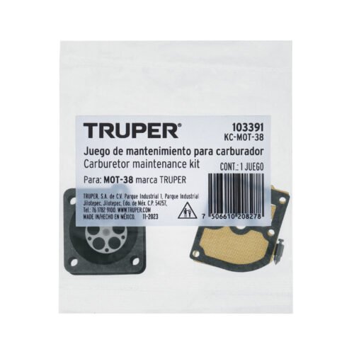103391 - Kit de mantenimiento p/carburador MOT-3814/3816/3818, TRUPER