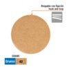 103407 - Paquete c/5 discos de lija 6" grano 40, ciegos