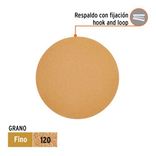 103411 - Paquete c/5 discos de lija 6" grano 120, ciegos