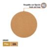 103424 - Paquete c/5 discos de lija 5" grano 120, ciegos