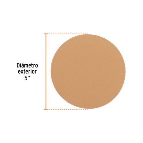 103426 - Paquete c/5 discos de lija 5" grano 180, ciegos