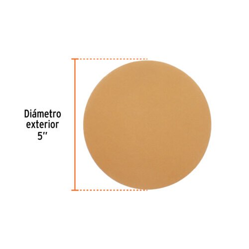 103427 - Paquete c/5 discos de lija 5" grano 220, ciegos