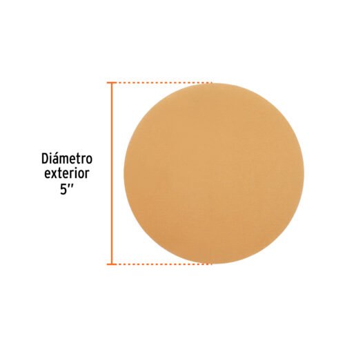 103429 - Paquete c/5 discos de lija 5" grano 320, ciegos