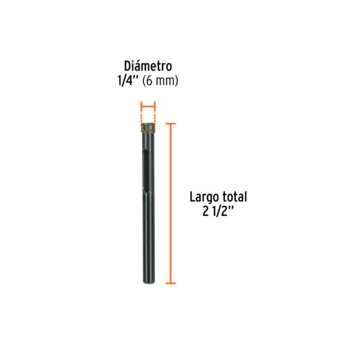 103432 - Broca diamantada 1/4" (6 mm), TRUPER
