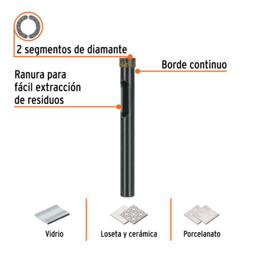 103433 - Broca diamantada 5/16" (8 mm), TRUPER