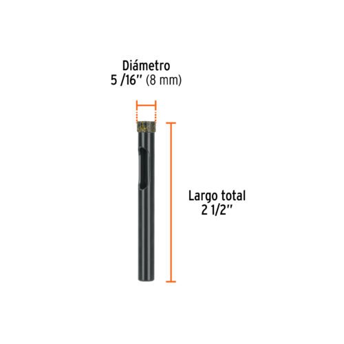 103433 - Broca diamantada 5/16" (8 mm), TRUPER