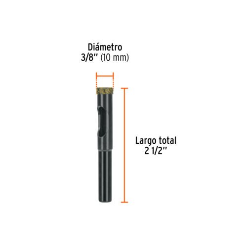 103434 - Broca diamantada 3/8" (10 mm), TRUPER