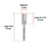 103478 - Lima rotativa punta cilindro, 13 mm, TRUPER