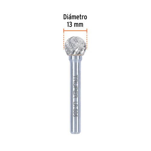 103481 - Lima rotativa punta esférica, 13 mm, TRUPER