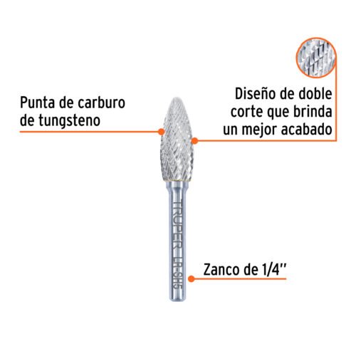 103501 - Lima rotativa punta flama, 13 mm, TRUPER