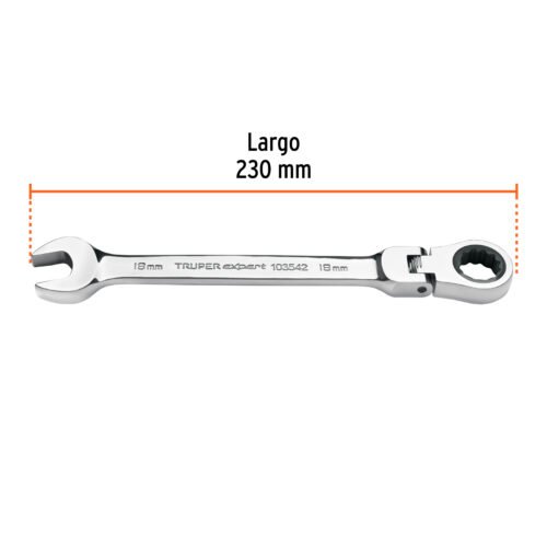 103542 - Llave combinada con matraca 18 mm flexible, Expert