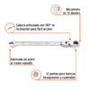 103544 - Llave combinada con matraca 1/4" flexible, Expert