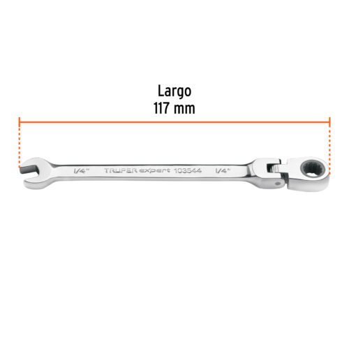 103544 - Llave combinada con matraca 1/4" flexible, Expert