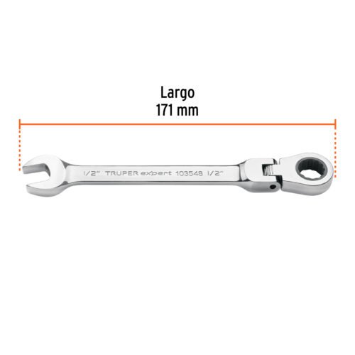 103548 - Llave combinada con matraca 1/2" flexible, Expert