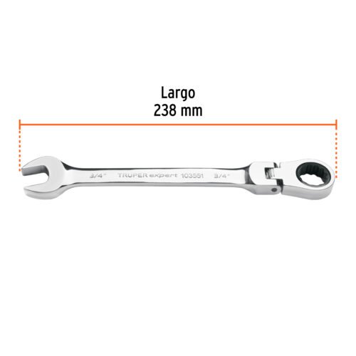 103551 - Llave combinada con matraca 3/4" flexible, Expert