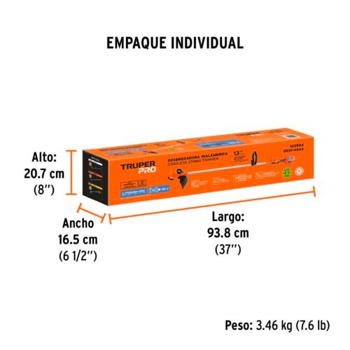103554 - Desbrozadora inalámbrica 40V, sin accesorios, TRUPER PRO