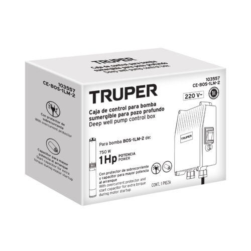 103557 - Caja de control p/bomba pozo profundo 1 HP, 220V, Truper